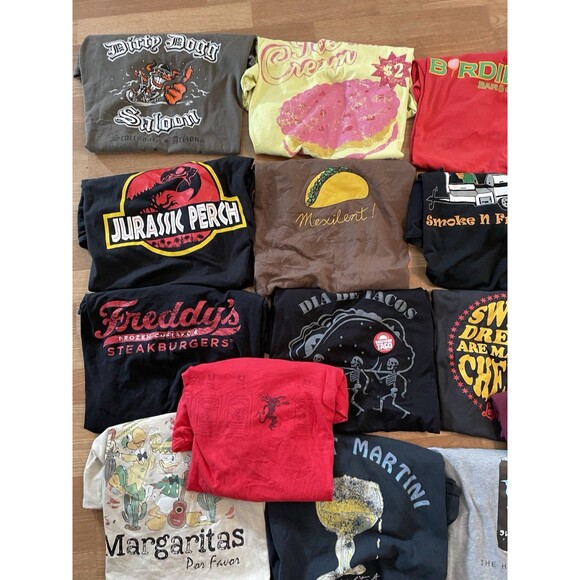 18 Food Bar & Drinks T-Shirt Lot - Size XL- Graphic Tee Reseller Bundle Y2K - Picture 7 of 11